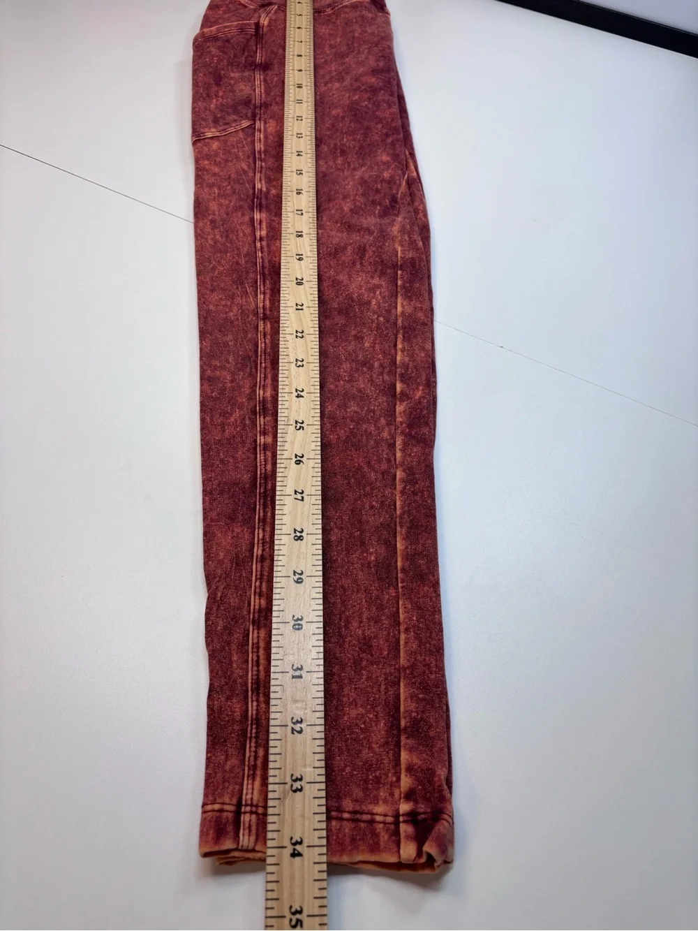 Zenana Rust Mineral-Wash Jeggings Size L